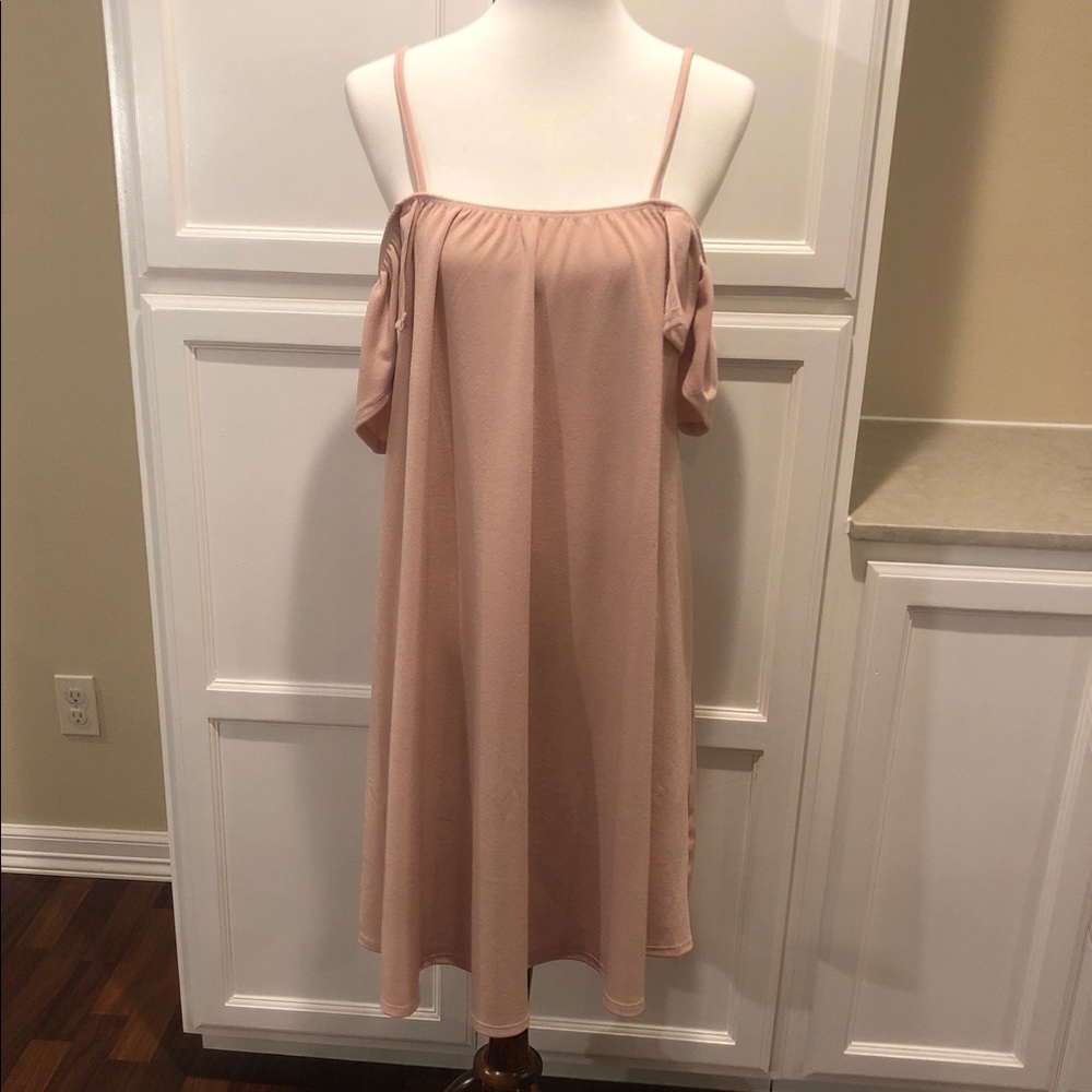 Blush whimsical maternity dress